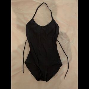 Yumiko Black Strappy Leotard
